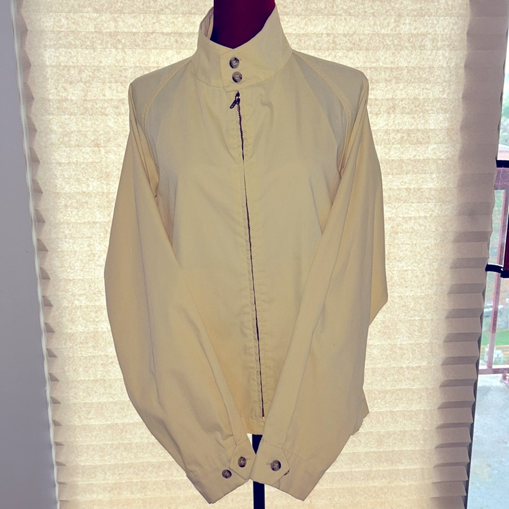 Vintage London Fog Men’s 46 Yellow Zip Front Windbreaker Jacket